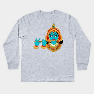 Paper cut 3D krishna Kids Long Sleeve T-Shirt